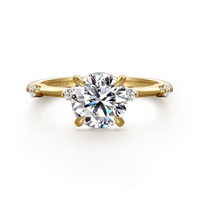Yellow Gold Diamond Semi-Mount Engagement Ring