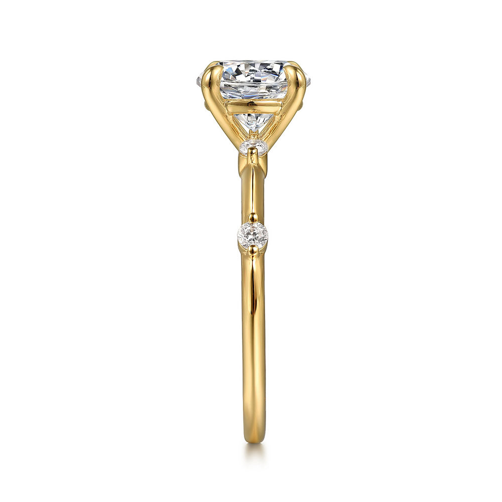 Yellow Gold Diamond Semi-Mount Engagement Ring