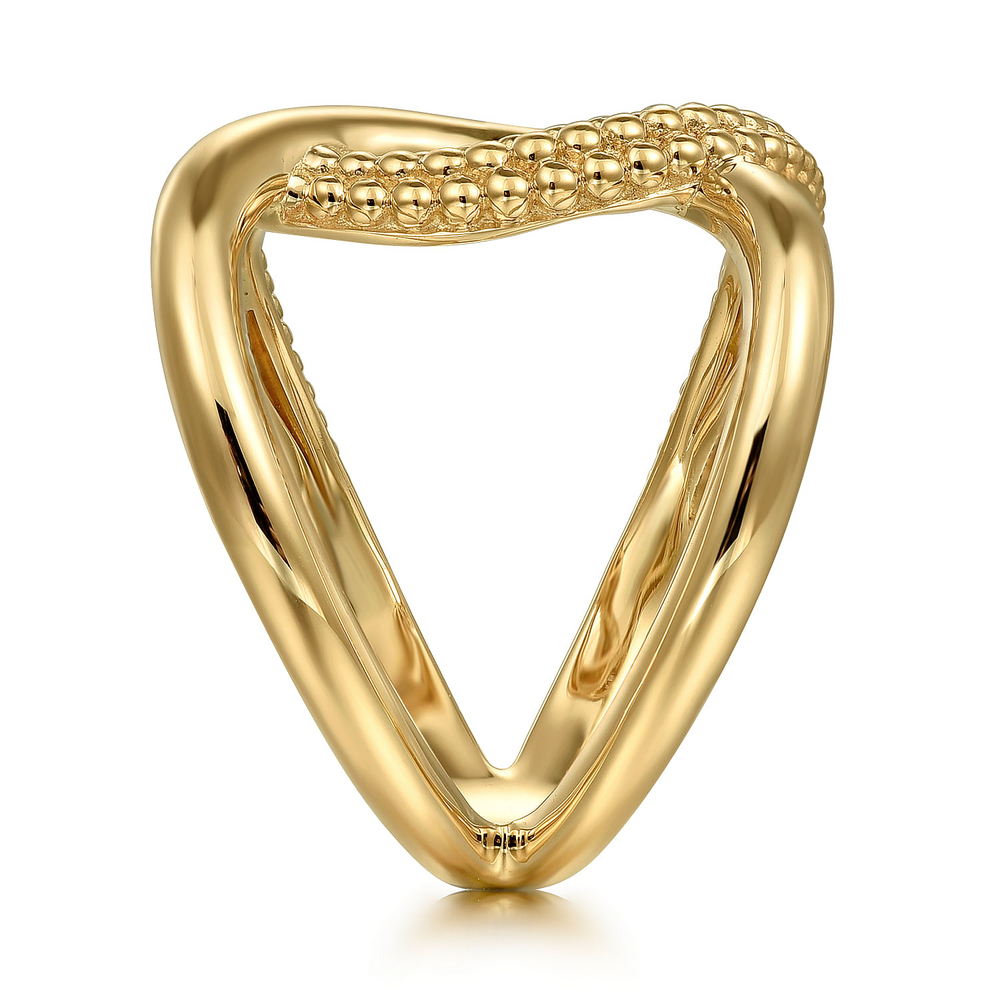 14K Yellow Gold Bujukan Twisted Ladies Ring by Gabriel