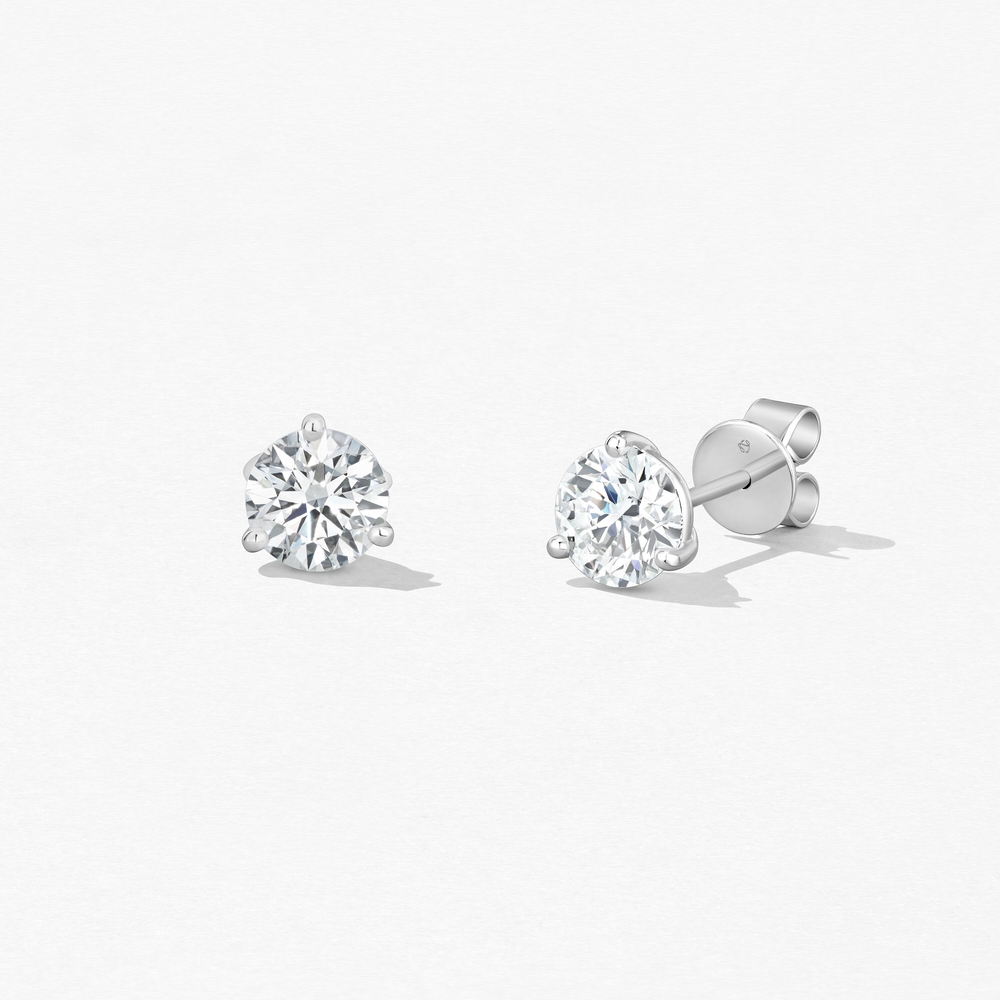 18K White Gold 1.96cttw VS-SI I-J Diamond Stud Earrings by Hearts On Fire