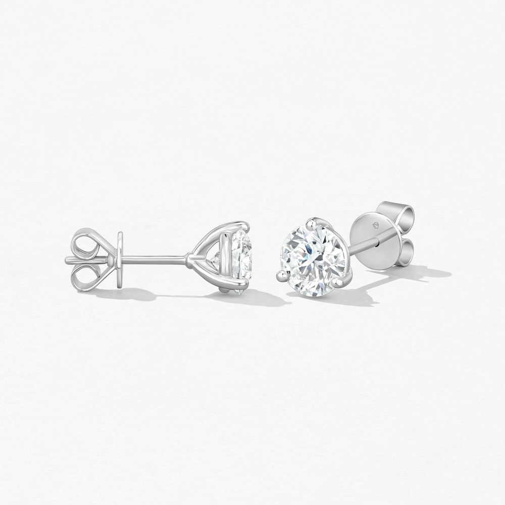 18K White Gold 1.96cttw VS-SI I-J Diamond Stud Earrings by Hearts On Fire