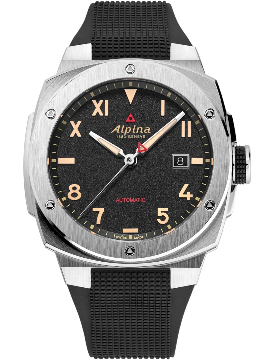 Extreme California Dial with Stainless Steel Case & Black Strap by Alpina