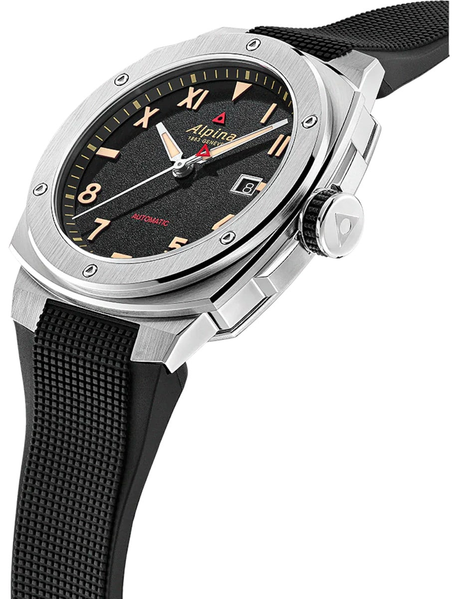 Extreme California Dial with Stainless Steel Case & Black Strap by Alpina