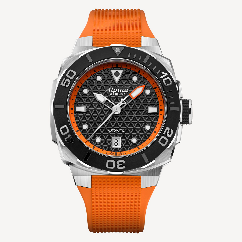 Seastrong Diver Extreme Automatic with Orange Strap by Alpina