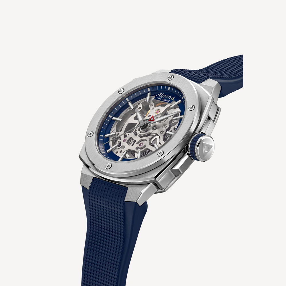 Men's Extreme Skeleton Automatic Alpiner in Navy Blue by Alpina