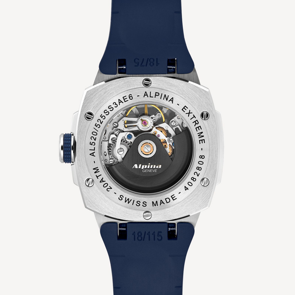Men's Extreme Skeleton Automatic Alpiner in Navy Blue by Alpina