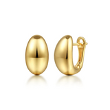 14K Yellow Gold Oval Huggie Earrings by Gabriel