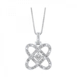 Love's Crossing Diamond Pendant Sterling Silver