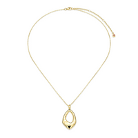 Celeste Modern Pendant Necklace in Plated 14K Yellow Gold