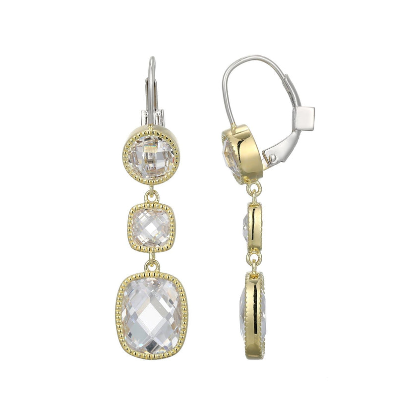 Gold Plated Pendant Earrings