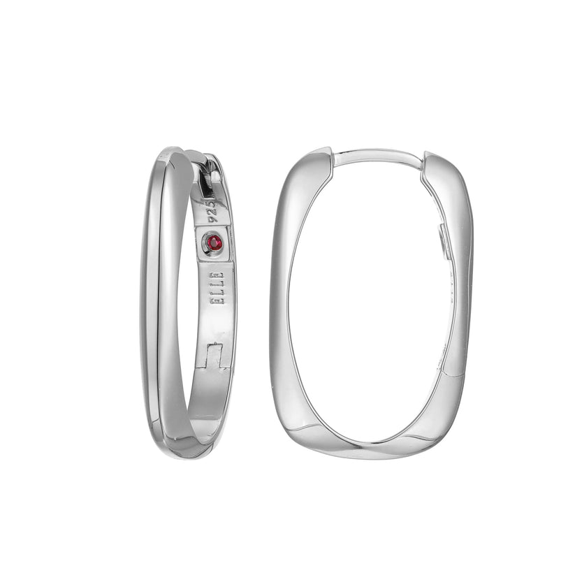 "Allure" Rectangular Hoop Earrings