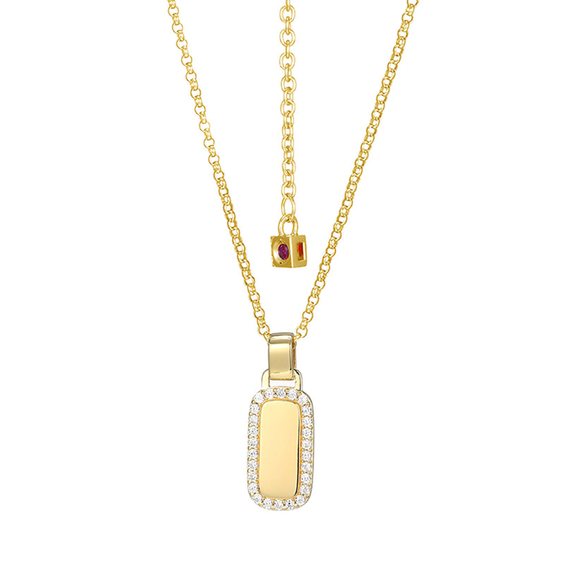 Yellow Gold Plated Pendant Necklace