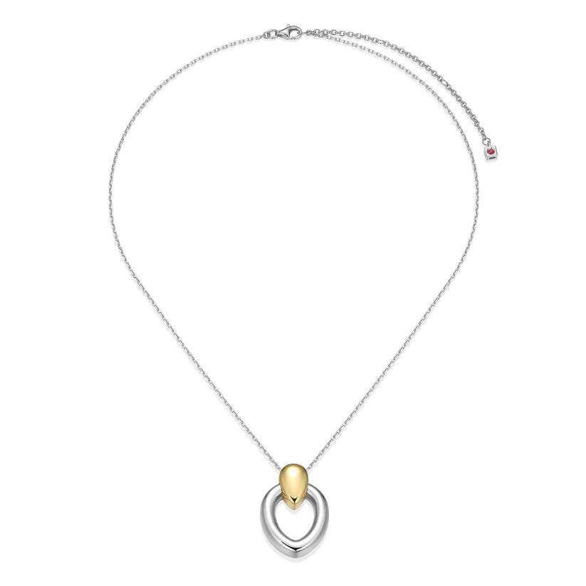 Two Tone Celeste Harmony Pendant Necklace