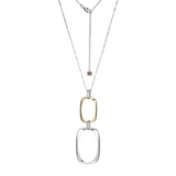 Silver & Gold Two-Tone Pendant