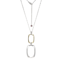 Silver & Gold Two-Tone Pendant