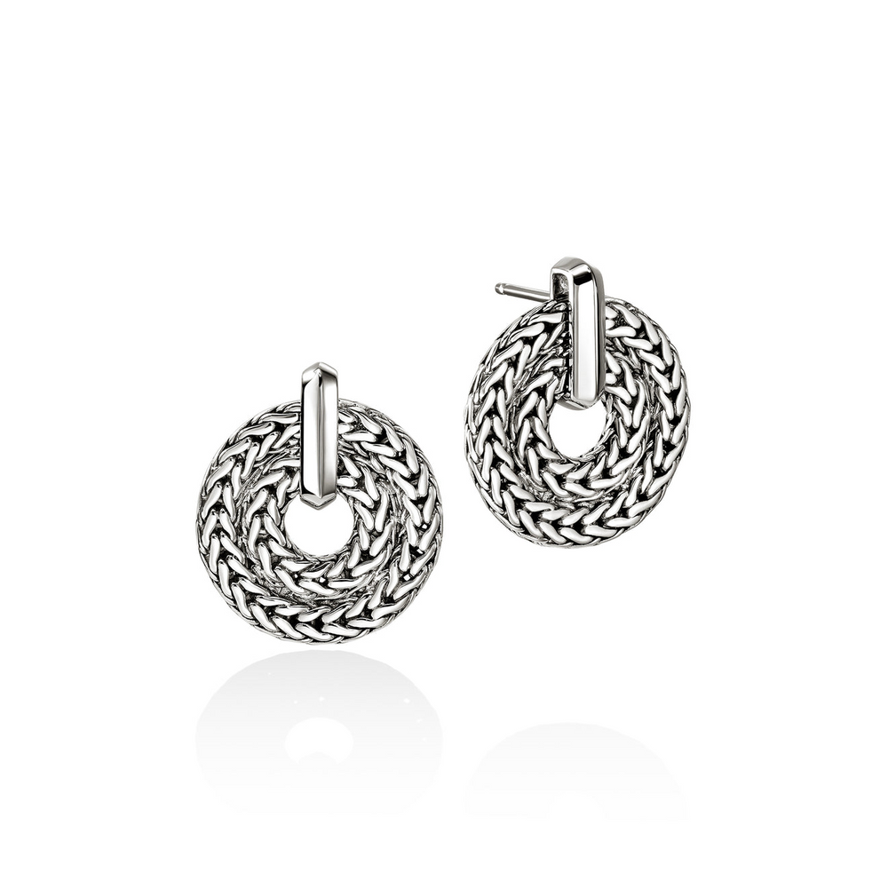Icon Link Silver Drop Earrings by John Hardy