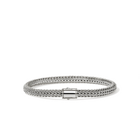 Icon Silver 5mm XS Bracelet with Pusher Clasp Sz S by John Hardy