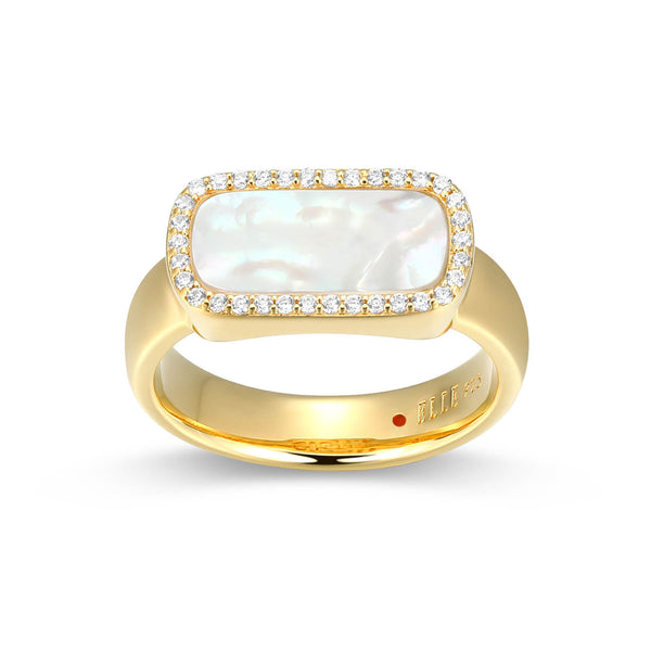 "Allure 2.0" White Mother of Pearl Ring