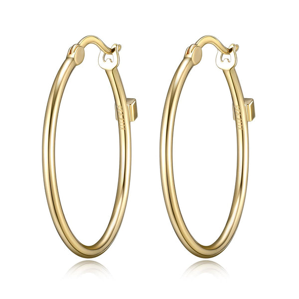 Plated Gold Hoop Earrings