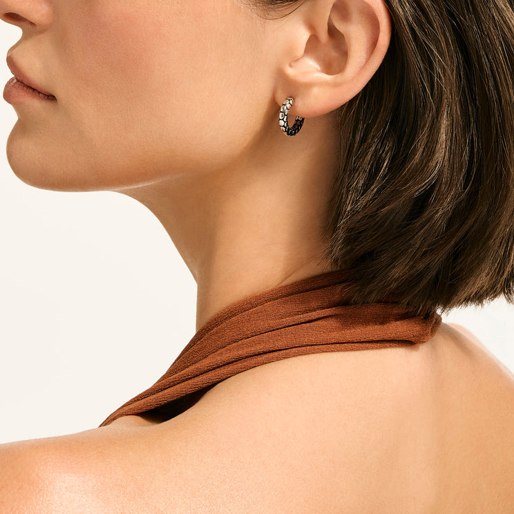 Dot Silver 15mm  Hoop Earrings by John Hardy