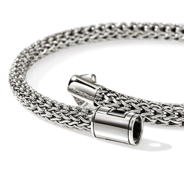 Icon Silver 5mm XS Bracelet with Pusher Clasp Sz S by John Hardy