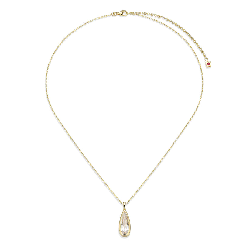 Lustre Teardrop Pendant Necklace in 14K Yellow Gold-Plated Sterling Silver by Elle
