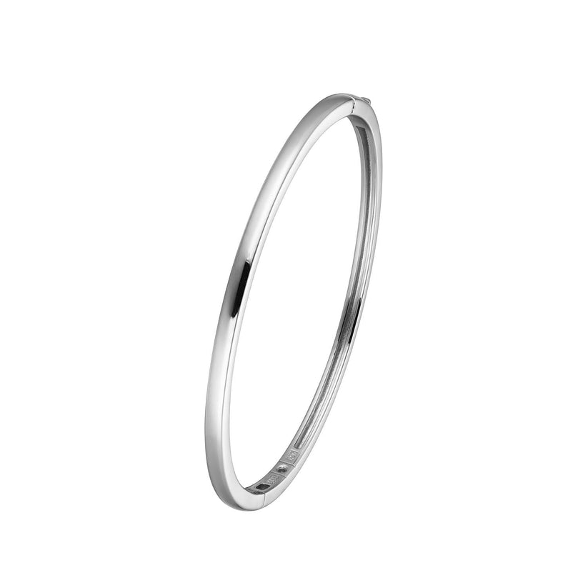 Sterling Silver "Simpatico" Rhodium Plated Bangle