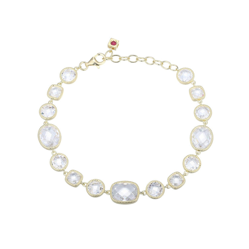 Yellow Gold Plated Essence Collection Necklace with CZ