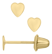 14K Gold Heart Shaped Earrings
