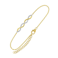 10K Yellow Gold 0.10cttw Diamond Bracelet
