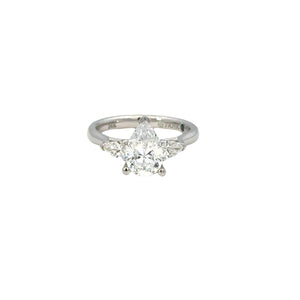 14K White Gold 0.39cttw VS FG Pear Cut Diamond Semi-Mount Ring by Fana