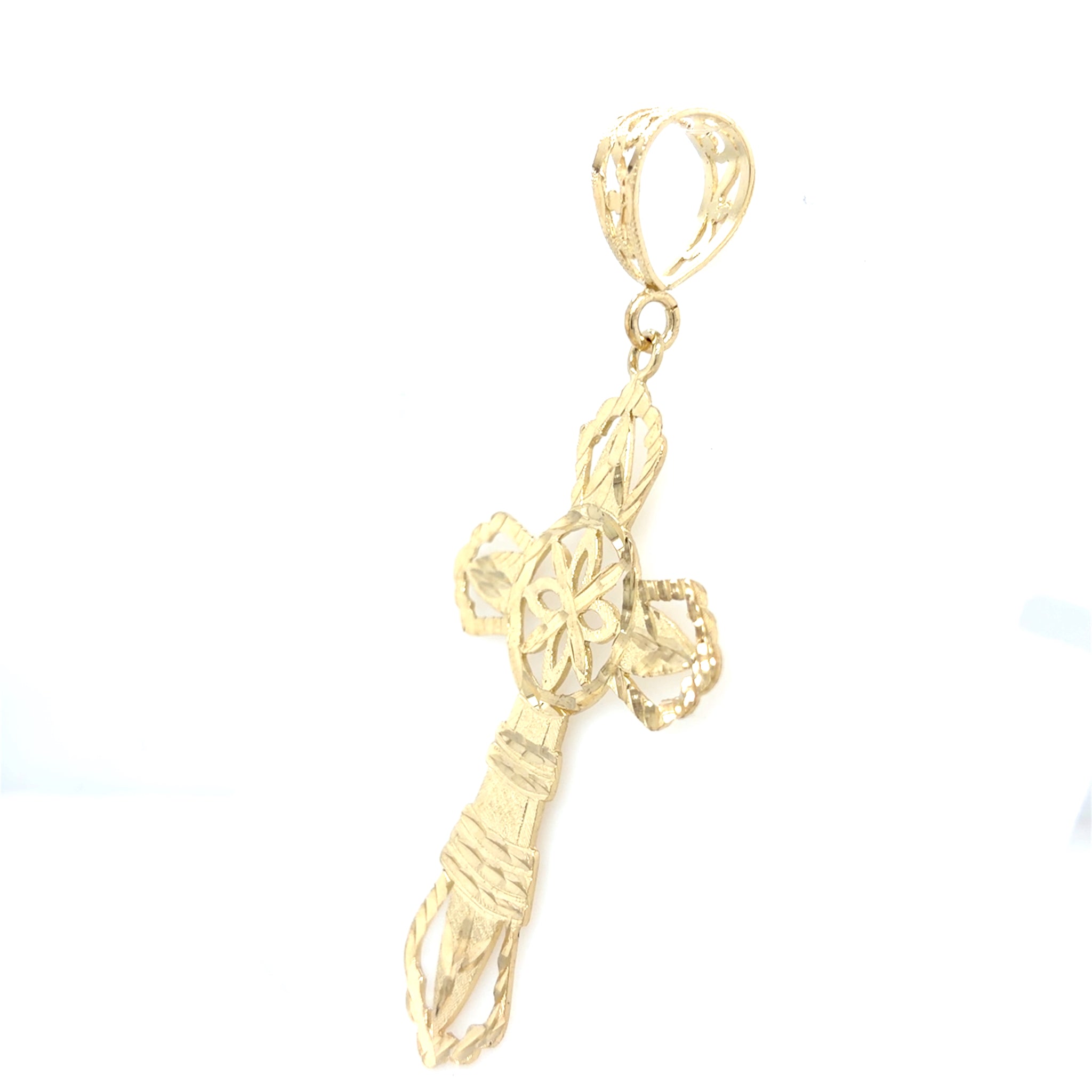 Estate Large Fancy Cross Pendant
