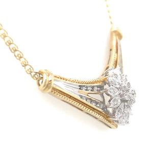 Estate Diamond V-Necklace