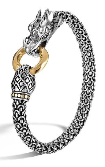 Legends Naga Gold & Silver Dragon Bracelet with Gold Ring by John Hardy