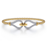 14K Yellow Gold 0.73cttw SI H-I Diamond Bangle by Gabriel
