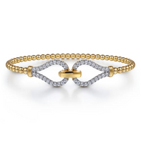14K Yellow Gold 0.73cttw SI H-I Diamond Bangle by Gabriel