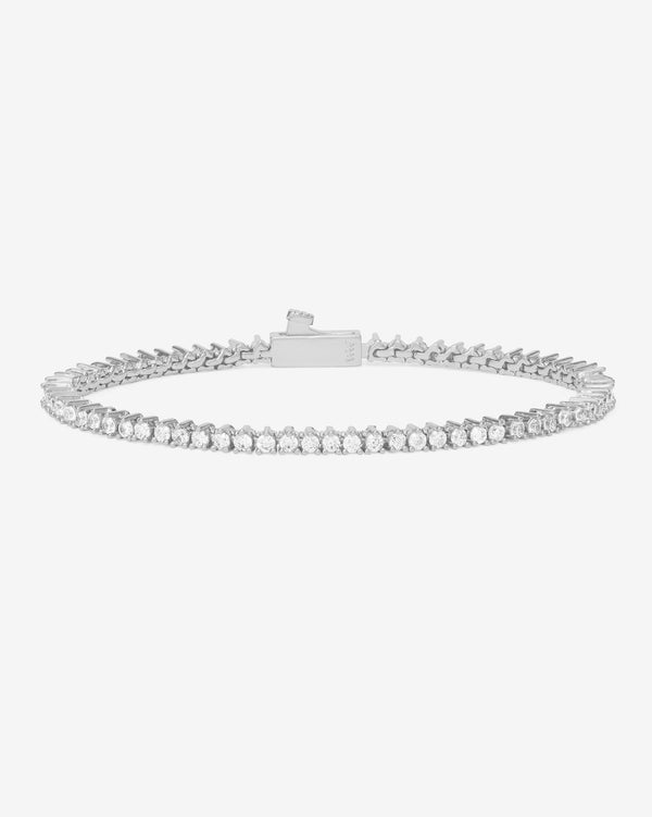 Silver Plated Simulated Diamond Baby Not Your Basic Tennis Bracelet 6.5"