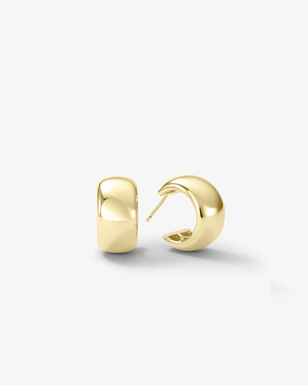 18K Yellow Gold Plated "She's So Smooth" Baby Hoops