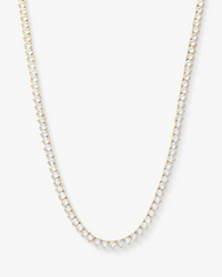 18K Yellow Gold Plated Not Your Basic Tennis Necklace