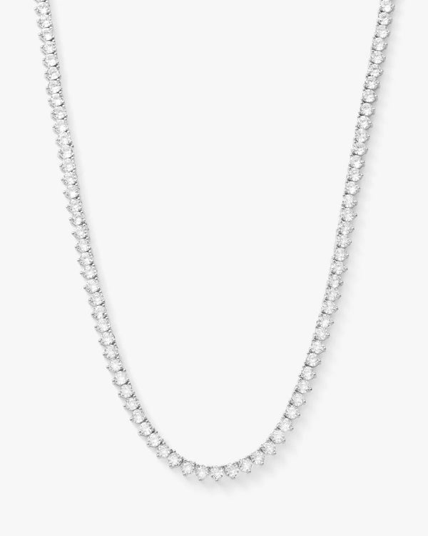 Silver Plated Not Your Basic Tennis Necklace