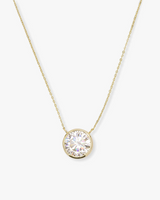 18K Yellow Gold Plated Simulated Diamond Mama Baroness Pendant