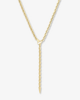 18K Yellow Gold Plated Serpent Lariat Necklace