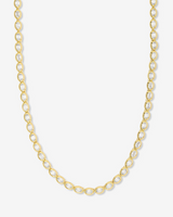 18K Yellow Gold Plated She's A Boss Simulated Diamond Tennis Necklace