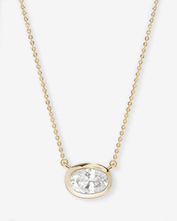 18K Yellow Gold Plated Simulated Diamond She's a Boss Pendant Necklace