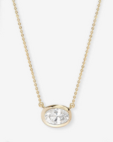 18K Yellow Gold Plated Simulated Diamond She's a Boss Pendant Necklace
