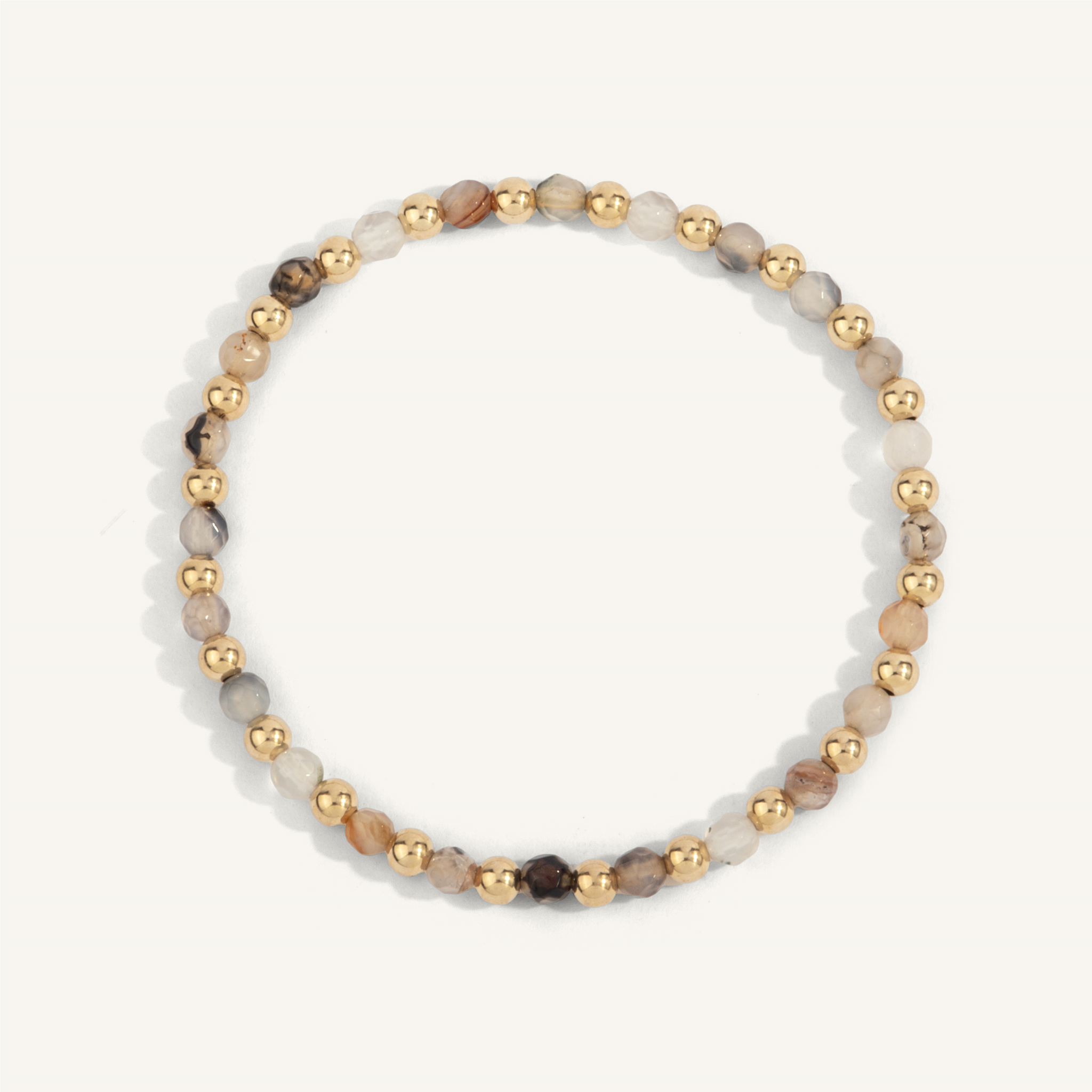 Fire Agate & 14K Gold Filled Harmony Gemstone Bead Bracelet by Dee Berkley