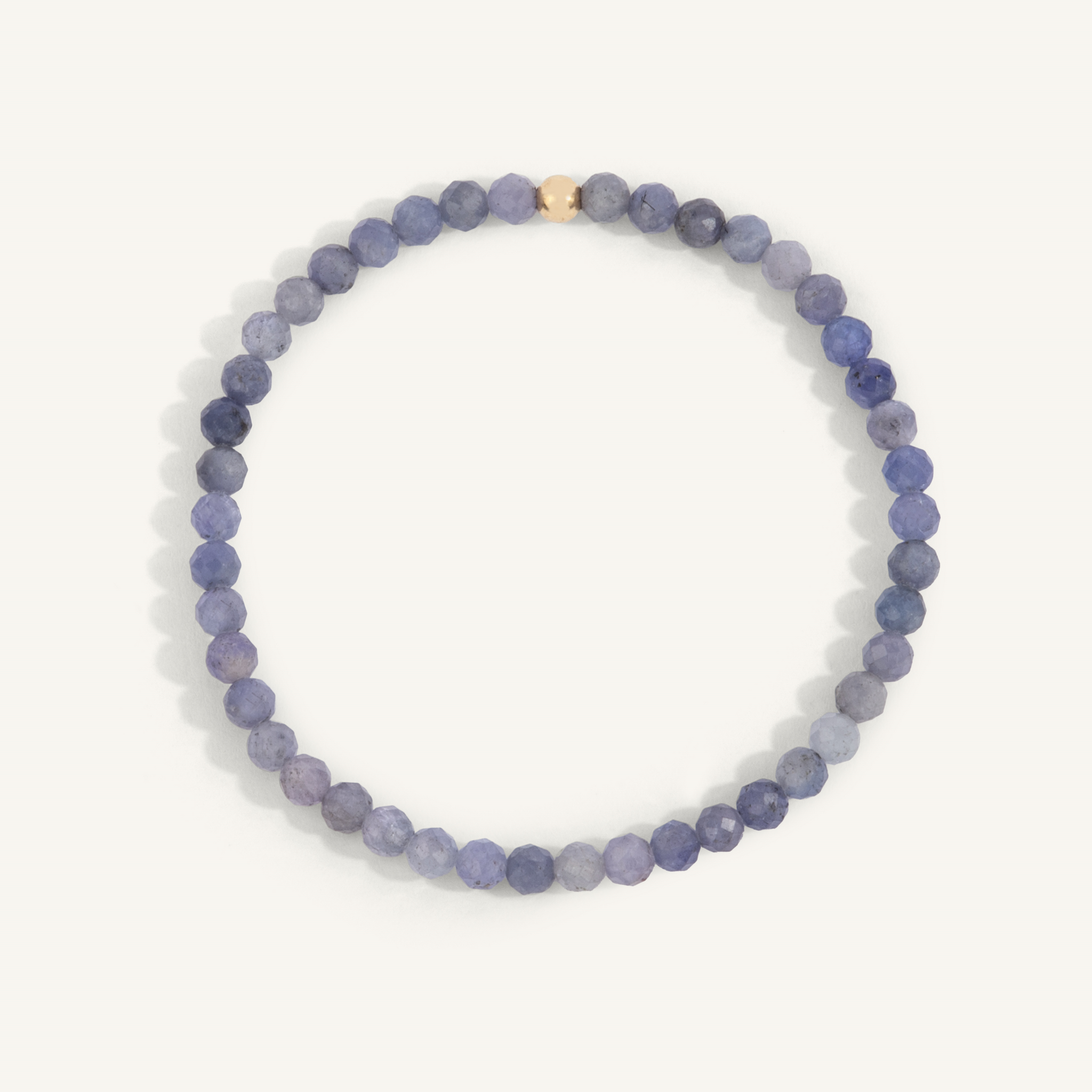 Tanzanite Gemstone 4mm Bead Bracelet by Dee Berkley