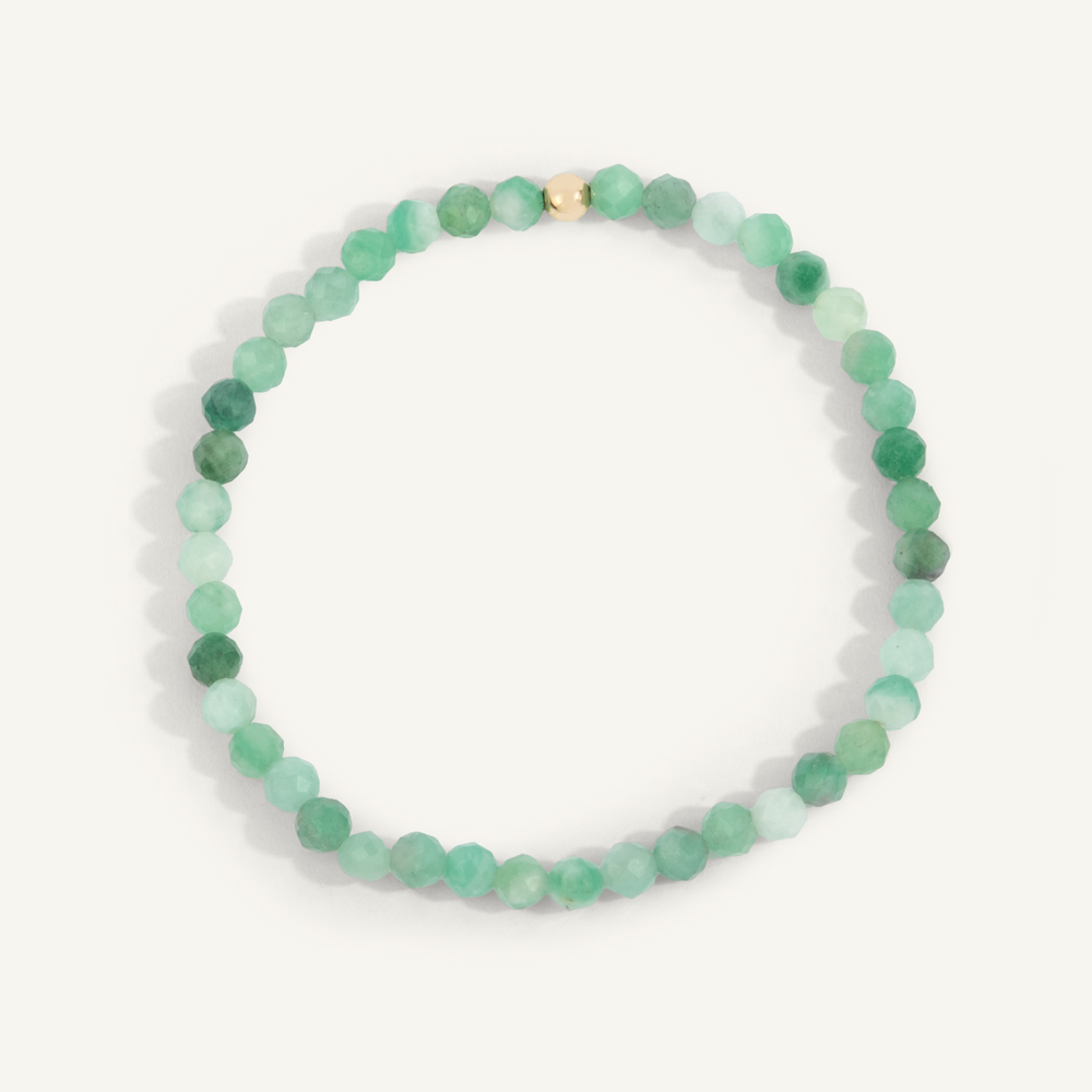 Emerald May Birthstone 4mm Bead Bracelet by Dee Berkley