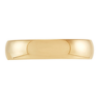 14K Yellow Gold 5mm Half-Round Comfort Fit Band Sz 11