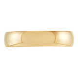 14K Yellow Gold 5mm Half-Round Comfort Fit Band Sz 11